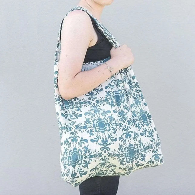 Apple Green Duck Reusable Shopping Bag - Hampi-Apple Green Duck-Hello Charlie