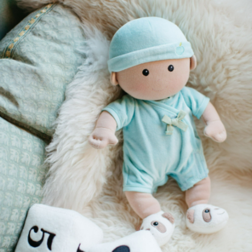 Apple Park Organic Baby Doll - Mint--Hello-Charlie