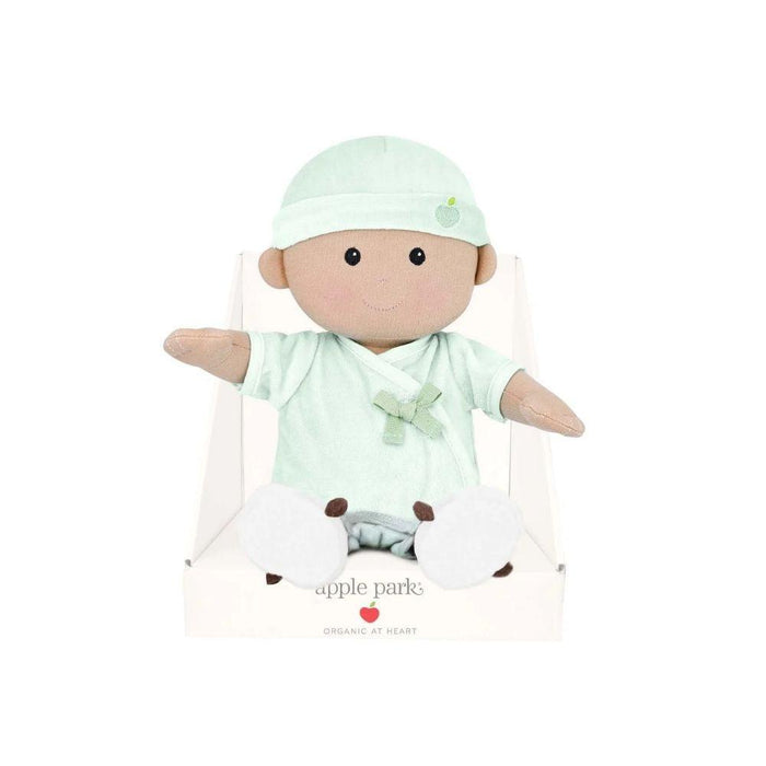 Apple Park Organic Baby Doll - Mint-Hello-Charlie