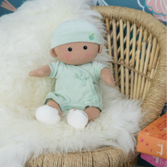 Apple Park Organic Baby Doll - Mint--Hello-Charlie