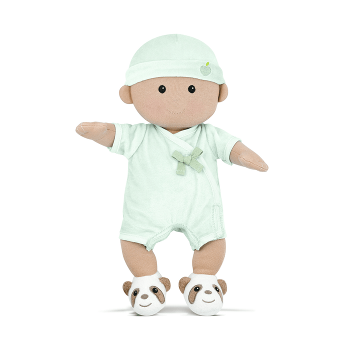 Apple Park Organic Baby Doll - Mint - Hello Charlie