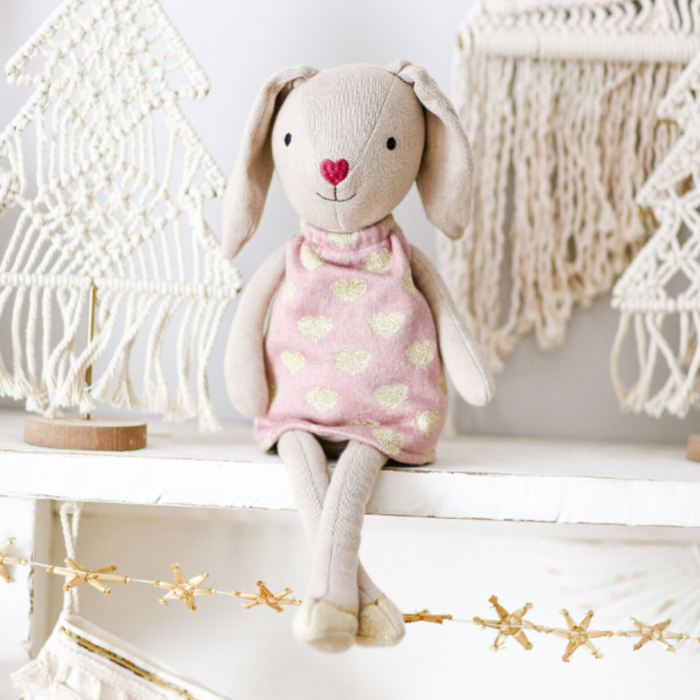 Apple Park Organic Knit Bunny Pals - Luella Bunny--Hello-Charlie