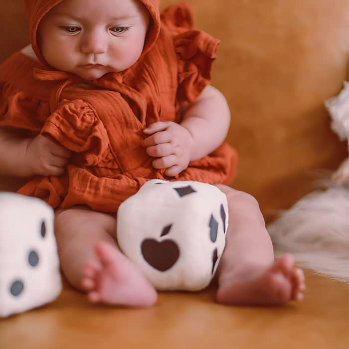 Apple Park Organic Soft Dice Set--Hello-Charlie