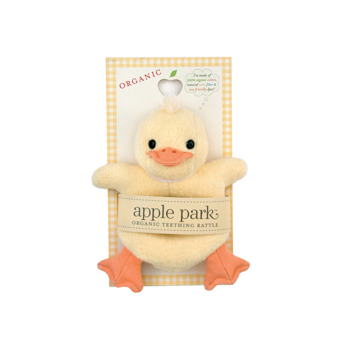 Apple Park Organic Soft Rattle-Ducky-Hello-Charlie