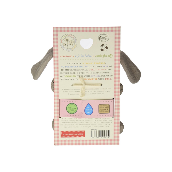 Apple Park Organic Soft Rattle--Hello-Charlie