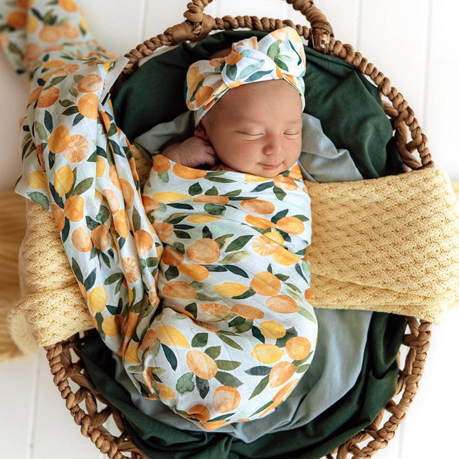 Snuggle Hunny Citrus Squeeze Organic Muslin Wrap