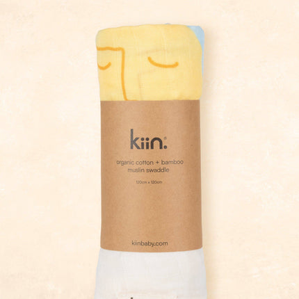 Kiin Baby Organic Muslin Swaddle - Sunny Day (Limited Edition): Sunny Day