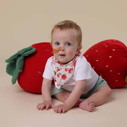 Snuggle Hunny Strawberry Organic Dribble Bib