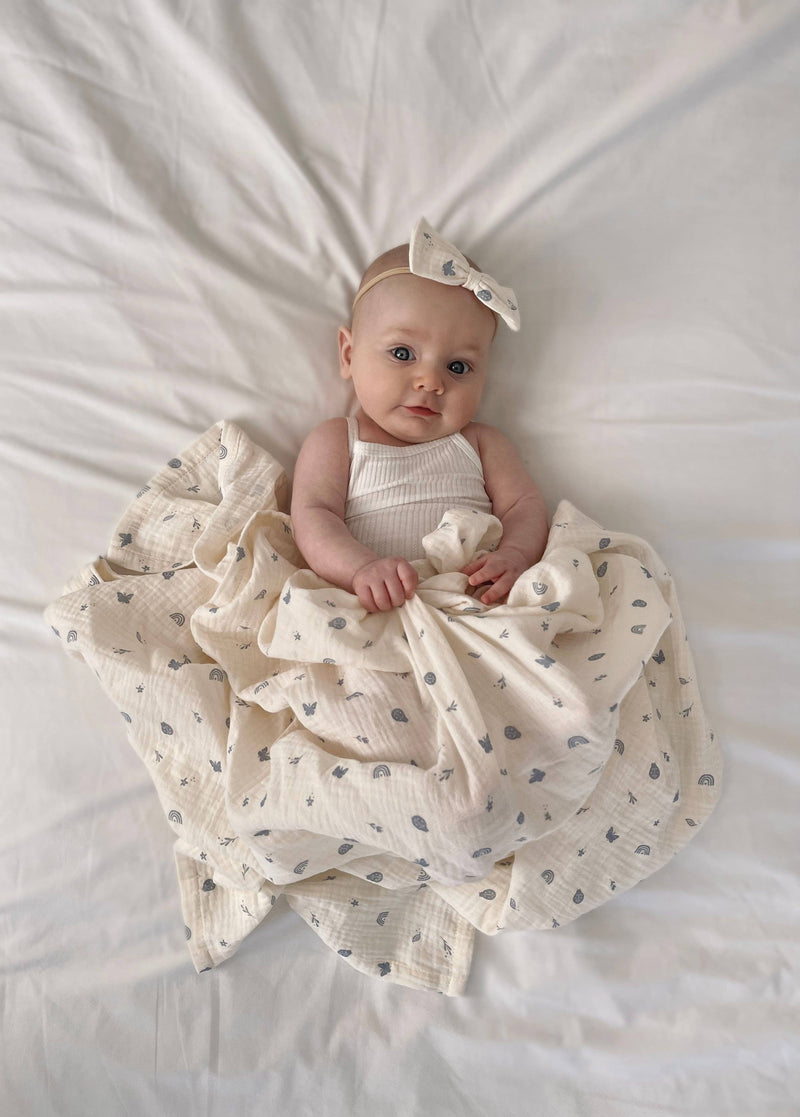 Organic Muslin Swaddle Enchanted Garden