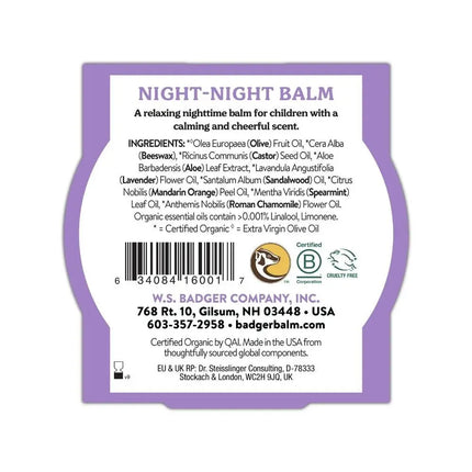 Badger Baby Night Night Balm-Badger Balm-21g-Hello Charlie
