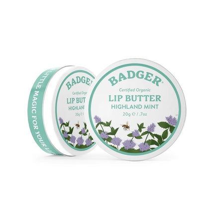 Badger Balm Organic Lip Butter Tin - Highland Mint-Badger Balm-Hello Charlie