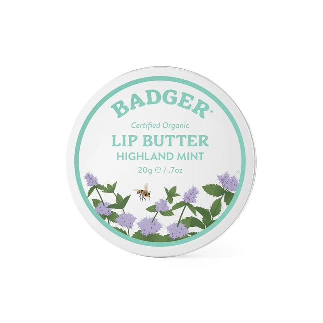 Badger Balm Organic Lip Butter Tin - Highland Mint-Badger Balm-Hello Charlie