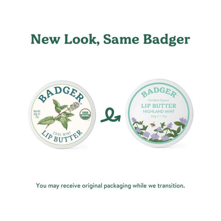 Badger Balm Organic Lip Butter Tin - Highland Mint-Badger Balm-Hello Charlie