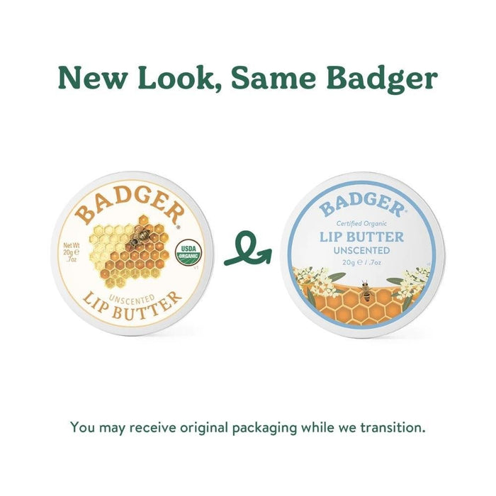 Badger Balm Organic Lip Butter Tin - Unscented - Hello Charlie