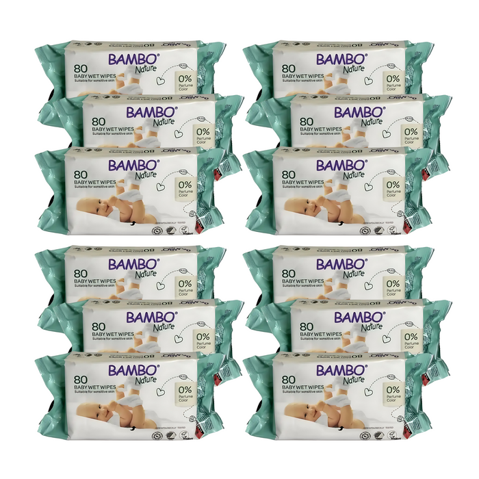 Bambo Nature Baby Wet Wipes - Bulk Buy-Hello-Charlie