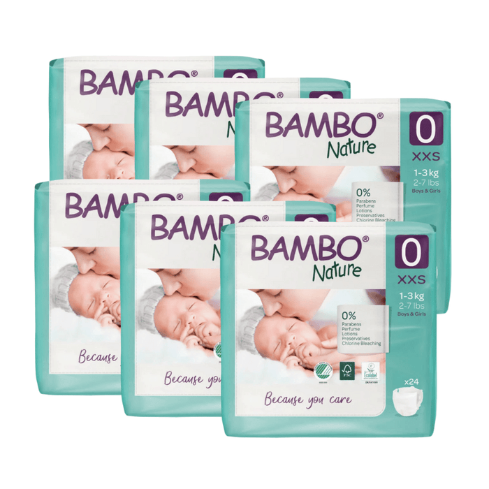 Bambo Nature Eco Nappies Premature Size 0 - Bulk - Hello Charlie