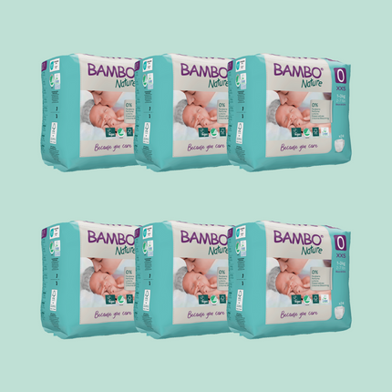 Bambo Nature Eco Nappies Premature Size 0 - Bulk-Bambo Nature-Hello Charlie