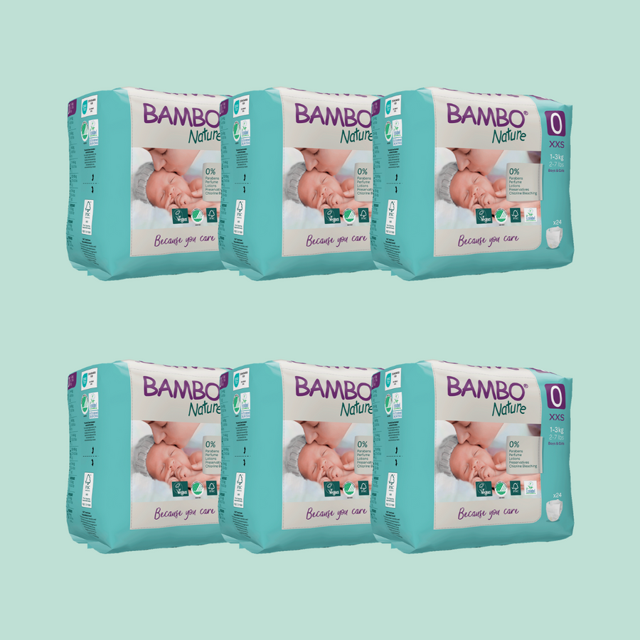 Bambo Nature Eco Nappies Premature Size 0 - Bulk