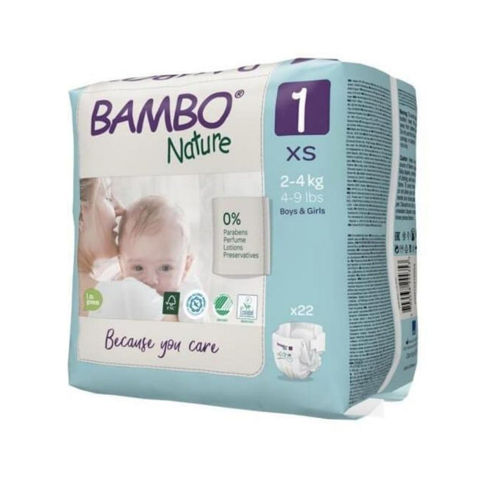 Bambo Nature Eco Nappies Size 1 XS - Bulk--Hello-Charlie