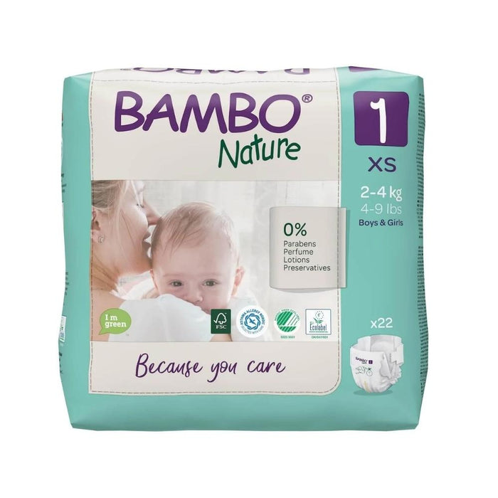 Bambo Nature Eco Nappies Size 1 XS - Bulk - Hello Charlie