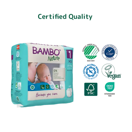 Bambo Nature Eco Nappies Size 1 XS - Bulk-Bambo Nature-Hello Charlie