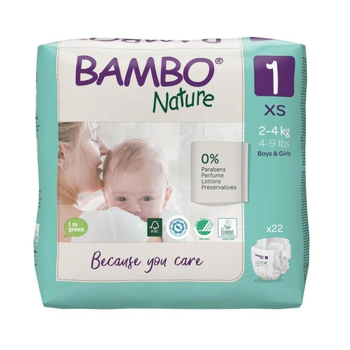 Bambo Nature Eco Nappies Size 1 XS - Pack - Hello Charlie