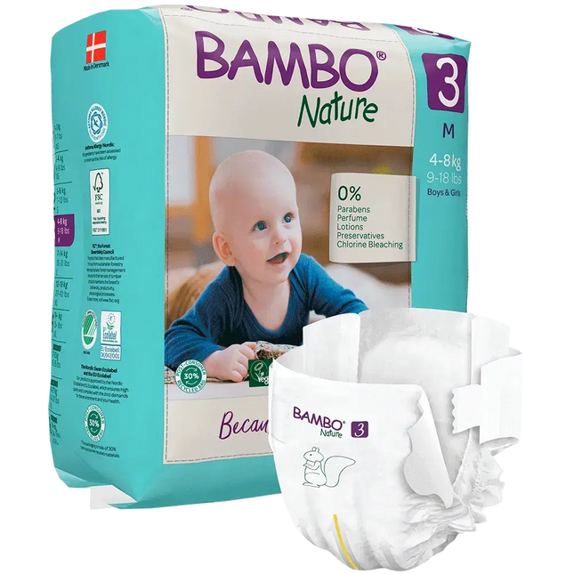 Bambo Nature Eco Nappies Size 3 M - Pack-Bambo Nature-Hello Charlie