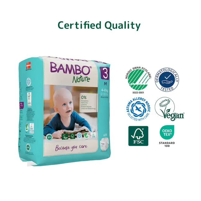 Bambo Nature Eco Nappies Size 3 M - Pack-Bambo Nature-Hello Charlie