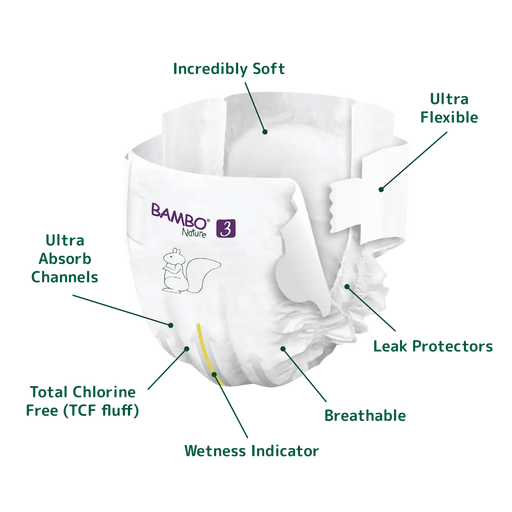 Bambo Nature Eco Nappies Size 3 M - Bulk - Hello Charlie