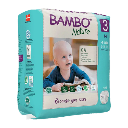 Bambo Nature Eco Nappies Size 3 M - Pack-Bambo Nature-Hello Charlie