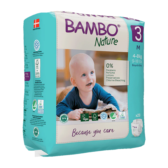 Bambo Nature Eco Nappies Size 3 M - Bulk - Hello Charlie