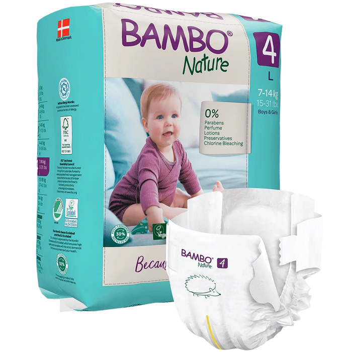 Bambo Nature Eco Nappies Size 4 L - Pack - Hello Charlie