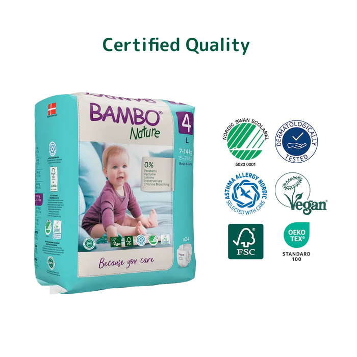 Bambo Nature Eco Nappies Size 4 L - Pack - Hello Charlie