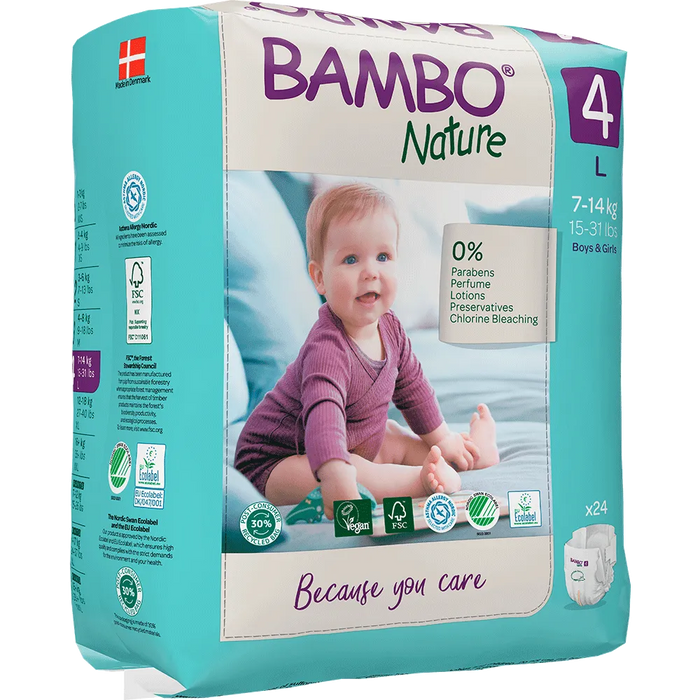 Bambo Nature Eco Nappies Size 4 L - Pack - Hello Charlie