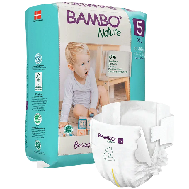 Bambo Nature Eco Nappies Size 5 XL - Bulk-Bambo Nature-Hello Charlie