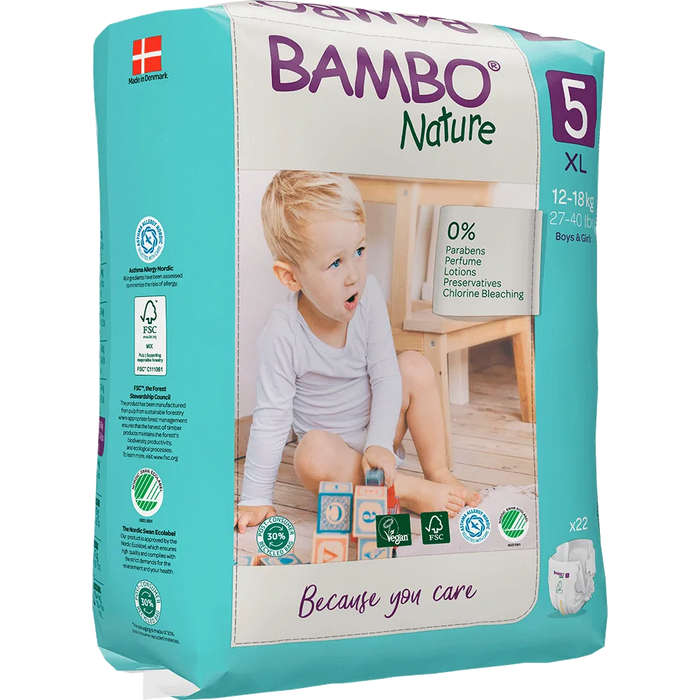 Bambo Nature Eco Nappies Size 5 XL - Bulk - Hello Charlie