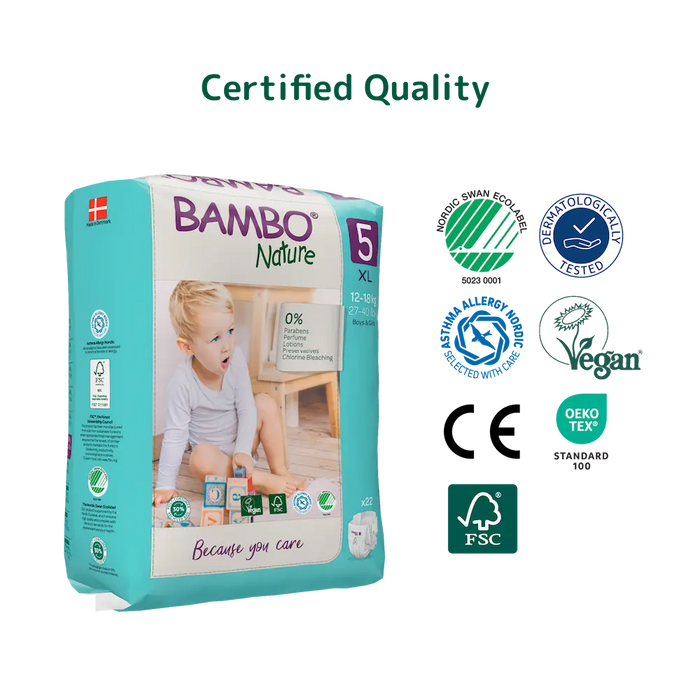 Bambo Nature Eco Nappies Size 5 XL - Bulk - Hello Charlie