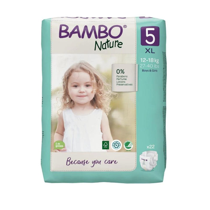 Bambo Nature Eco Nappies Size 5 XL - Pack--Hello-Charlie