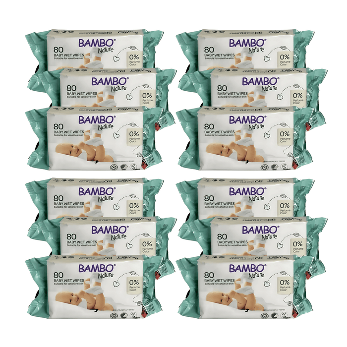 Bambo Nature Fragrance Free Baby Wipes - Bulk Buy - 12 Packs-Hello-Charlie