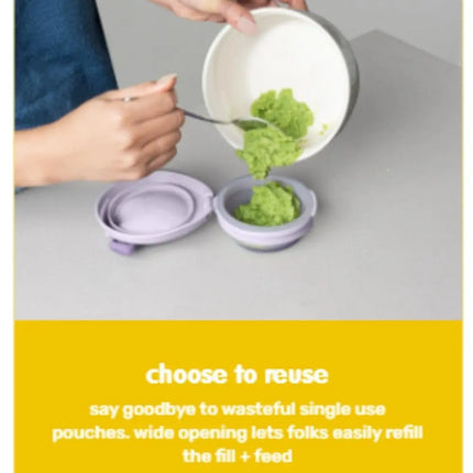 b.box Fill & Feed - Reusable Food Pouch-b.box-Lullaby Blue-Hello Charlie