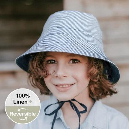 Bedhead Explorer Reversible Infant & Kids Classic Bucket Sun Hat - Charlie / Indigo-Bedhead Hats-Medium-Hello Charlie
