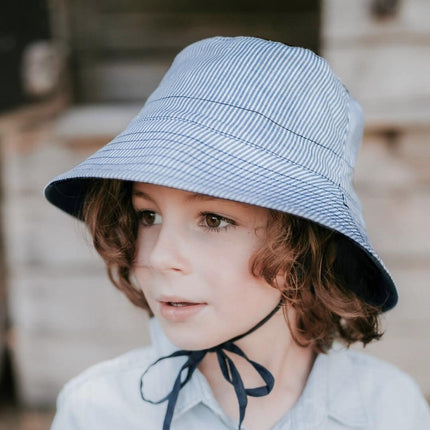 Bedhead Explorer Reversible Infant & Kids Classic Bucket Sun Hat - Charlie / Indigo-Bedhead Hats-Medium-Hello Charlie