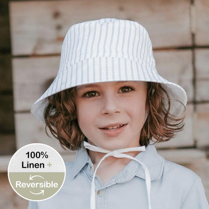 Bedhead Explorer Reversible Infant & Kids Classic Bucket Sun Hat - Finley / Blanc-Bedhead Hats-Small-Hello Charlie