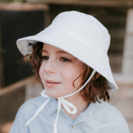 Bedhead Explorer Reversible Infant & Kids Classic Bucket Sun Hat - Finley / Blanc-Bedhead Hats-Small-Hello Charlie
