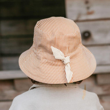 Bedhead Explorer Reversible Infant & Kids Classic Bucket Sun Hat - Frankie / Flax-Bedhead Hats-Small-Hello Charlie
