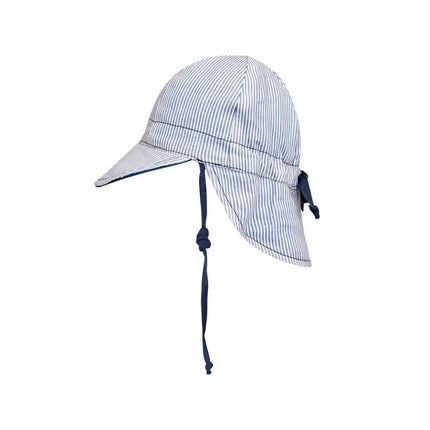 Bedhead Lounger Reversible Infant Flap Hat - Charlie / Indigo-Bedhead Hats-Hello Charlie