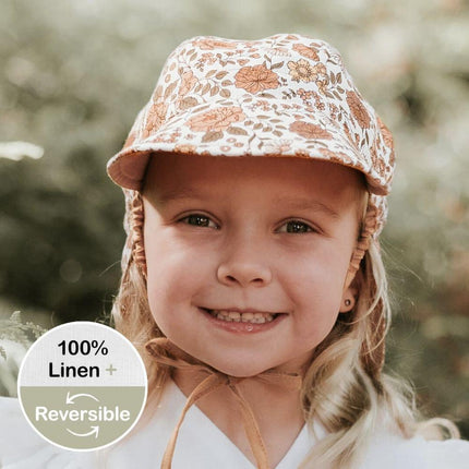 Bedhead Lounger Reversible Infant Flap Hat - Marie / Maize-Bedhead Hats-Hello Charlie