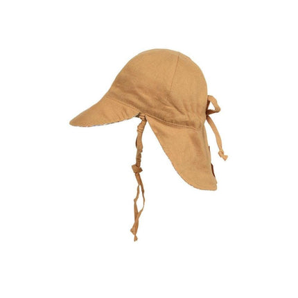Bedhead Lounger Reversible Infant Flap Hat - Marie / Maize-Bedhead Hats-Hello Charlie