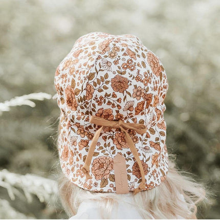 Bedhead Lounger Reversible Infant Flap Hat - Marie / Maize-Bedhead Hats-Hello Charlie