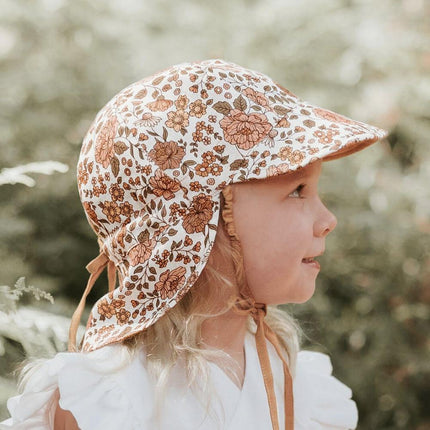 Bedhead Lounger Reversible Infant Flap Hat - Marie / Maize-Bedhead Hats-Hello Charlie